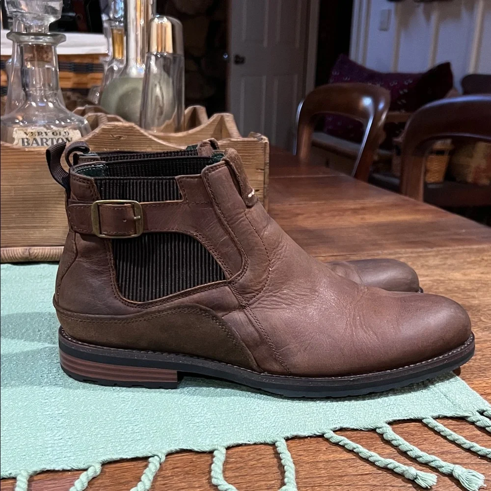 Stacy Adams Oscar Buckle Chelsea Leather and Suede Boots